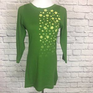 LAST CALL!! Green/Yellow Fading Stars Tunic by Split